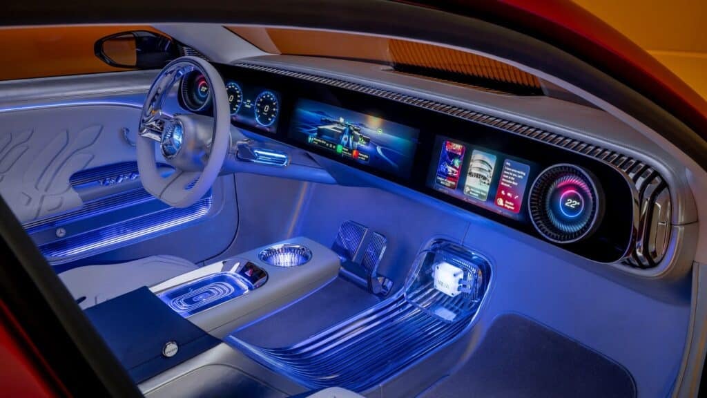Mercedes-Benz Concept CLA Class interior layout.